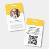 Einfarbiges Foto-ID-Abzeichen für moderne Beruflic Ausweis (Front & Back)