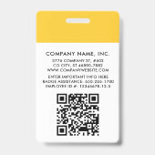 Einfarbiges Foto-ID-Abzeichen für moderne Beruflic Ausweis (Back)