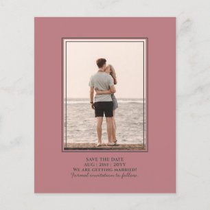 Einfarbiges Hochzeitsthema in Staubrose Flyer