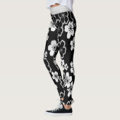 Einfarbiges japanisches Blumen Leggings (Links)