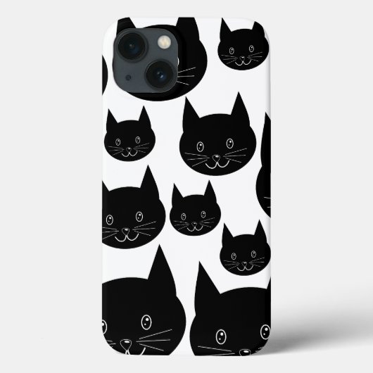 Einfarbiges Katzendesign. Case-Mate iPhone Hülle (Rückseite)