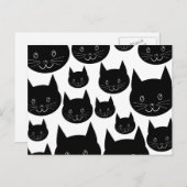 Einfarbiges Katzendesign. Postkarte (Vorne/Hinten)