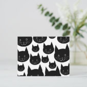 Einfarbiges Katzendesign. Postkarte (Stehend Vorderseite)