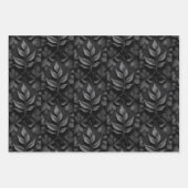 Einfarbiges Leaf Elegance Wrapping Paper Geschenkpapier Set (Vorderseite 3)
