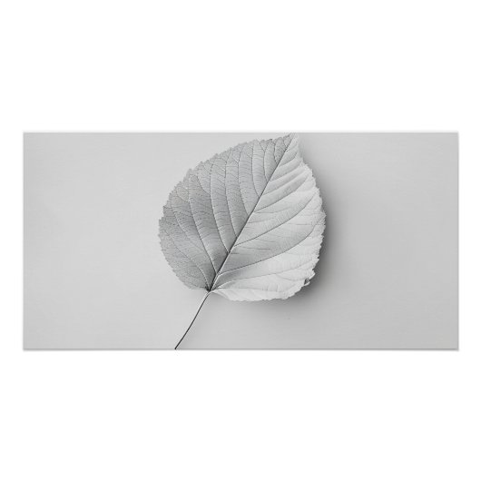 Einfarbiges Minimalblatt Poster (Vorderseite)