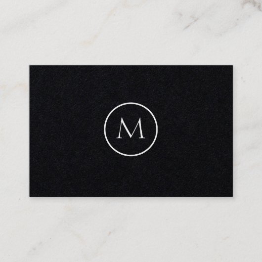 Einfarbiges Minimalistisches mit Monogramm Visitenkarte (Vorderseite)