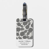 Einfarbiges Monogramm der Ananas-| Gepäckanhänger (Rückseite vertikal)