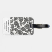 Einfarbiges Monogramm der Ananas-| Gepäckanhänger (Rückseite horizontal)