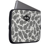 Einfarbiges Monogramm der Ananas-| Laptopschutzhülle (Vorne Rechts)