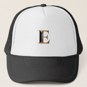 Einfarbiges Monogramm "E"-Letter Truckerkappe