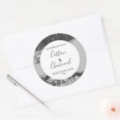 Einfarbiges Muster für das Muster "Floral" mit ind Runder Aufkleber (Umschlag)