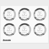 Einfarbiges Muster für das Muster "Floral" mit ind Runder Aufkleber (Blatt)