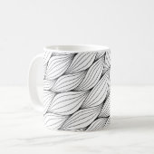 Einfarbiges, nahtloses Muster mit abstrakt geschli Kaffeetasse (Vorderseite Links)
