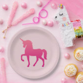 Einfarbiges rosa Papier, Teller 9 in (Party)