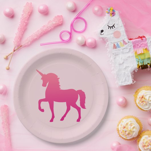 Einfarbiges rosa Papier, Teller 9 in (Party)