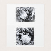 Einfarbiges Rosen-Gästebuch für Hochzeit (Innenseite Aufgefaltet)