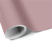 Einfarbiges, schlichtes staubiges Rosa Geschenkpapier (Rolleneckpunkt)