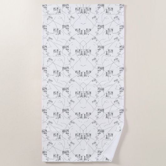 Einfarbiges Strandtuch (Vorderseite)