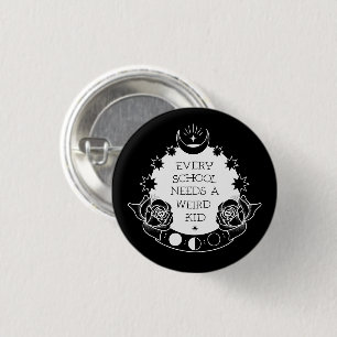 Einfarbiges Tätowierungs-Art-Slogan Goth Button