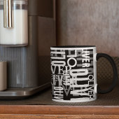 Einfarbiges, unvergessliches SchwarzAndWhite Tasse