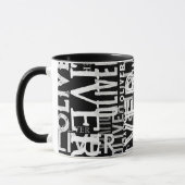 Einfarbiges, unvergessliches SchwarzAndWhite Tasse (Links)