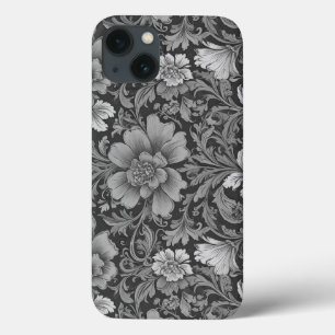 Einfarbiges Vintage-Blumenmuster Case-Mate iPhone Hülle