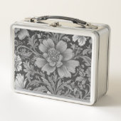 Einfarbiges Vintage-Blumenmuster Metall Brotdose (Vorderseite)