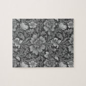 Einfarbiges Vintage-Blumenmuster Puzzle (Horizontal)