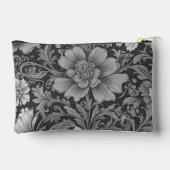 Einfarbiges Vintage-Blumenmuster Zubehörtasche (Rückseite)