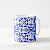 Einfarbiges Vintages Muster. Abstrakt Kaffeetasse (VorderseiteRechts)