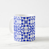 Einfarbiges Vintages Muster. Abstrakt Kaffeetasse (Vorderseite Links)