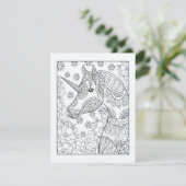 Einfärbung Postkarte | Magische DIY-Färbung (Stehend Vorderseite)