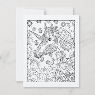 Einfärbung Postkarte   Magische DIY-Färbung