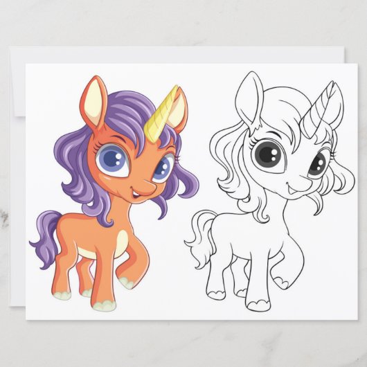 Einfärbungsseite des niedlichen Cartoon (Vorderseite)