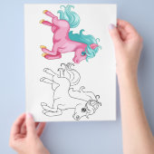 Einfärbungsseite des niedlichen Cartoon Flyer (Hand)