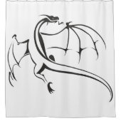 Einfliegender Drache Duschvorhang (Vorderseite)