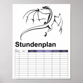 Einfliegender Drache Poster