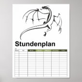 Einfliegender Drache Poster (Vorne)