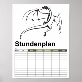 Einfliegender Drache Poster