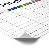 Einfliegendes Drachenzeitplakat Poster (Ecke)