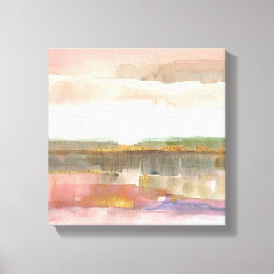 Einfluss der Linien-und Farbgoldernte Leinwanddruck