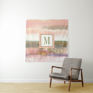 Einfluss des Monogramm- der Linien-und Wandteppich