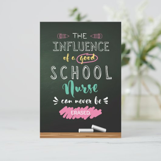 Einfluss einer guten Schulkur Dankeskarte (Stehend Vorderseite)