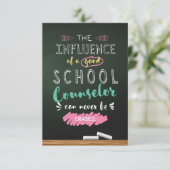 Einfluss eines guten Schulberaters Dankeskarte (Stehend Vorderseite)