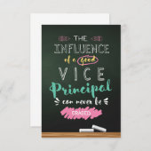 Einfluss eines guten Vizepräsidenten Dankeskarte (Vorne/Hinten)