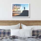 Einfluss ist eine Frage der Geduld und Widerstands Leinwanddruck (Insitu (Schlafzimmer))