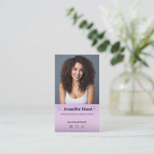 Einfluss, Minimalistische Social Media Makeup Arti Visitenkarte