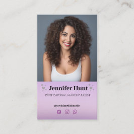 Einfluss, Minimalistische Social Media Makeup Arti Visitenkarte