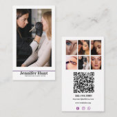 Einfluss, Minimalistische Social Media Makeup Arti Visitenkarte (Vorne/Hinten)