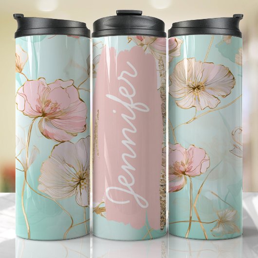 Einfügen von benutzerdefinierten Namen Thermosbecher